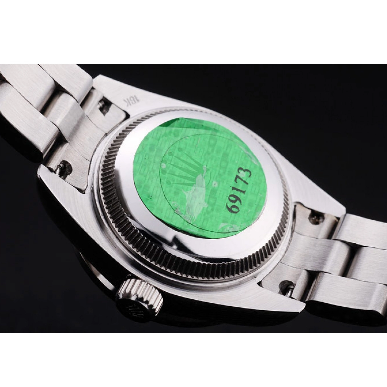 Aaa replica watch Polished Silver Silver Diamonds Dial Rolex Bezel Datejust 7474 0823